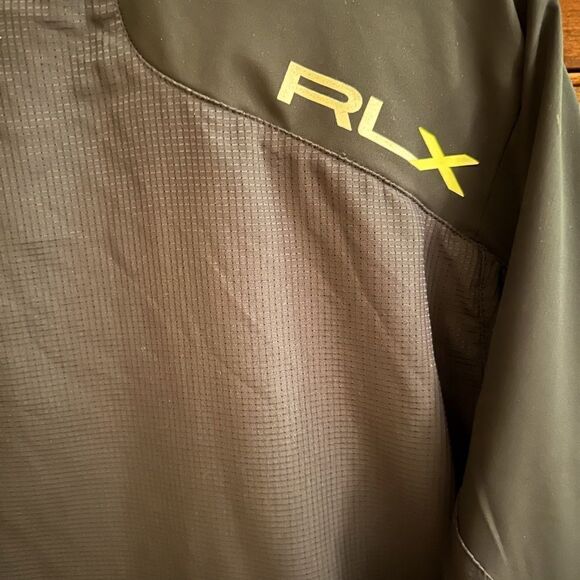 RLX black performance golf jacket with mesh detail and yellow accents NWOT XL - Picture 7 of 16